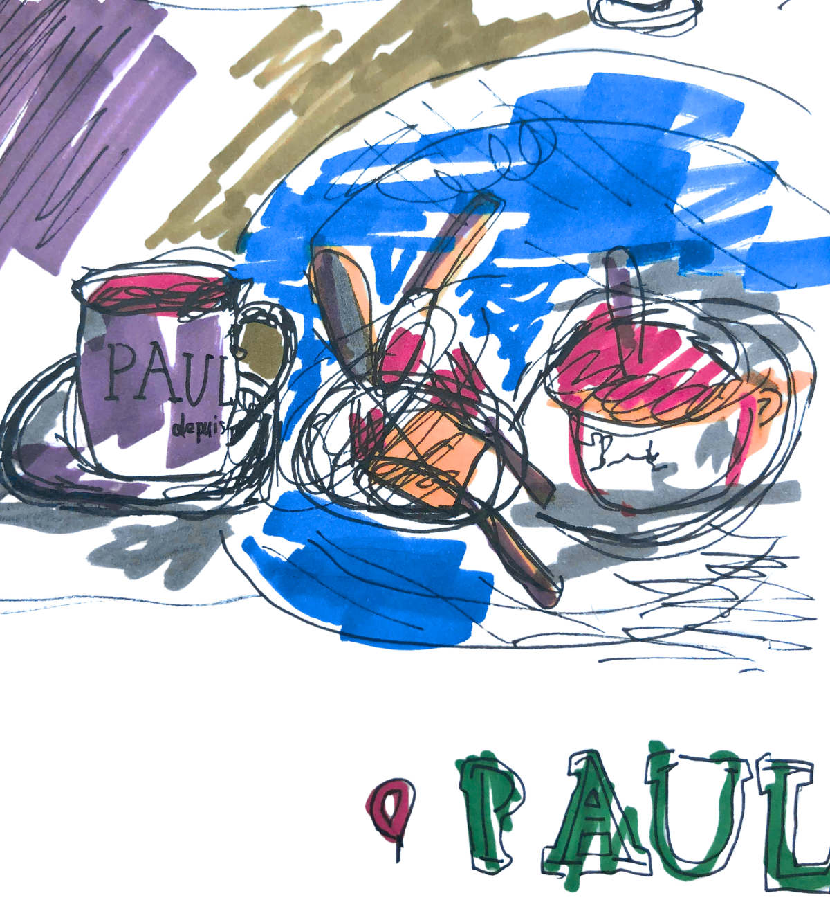 Improvisation after Tate Modern — Marker & Fineliner