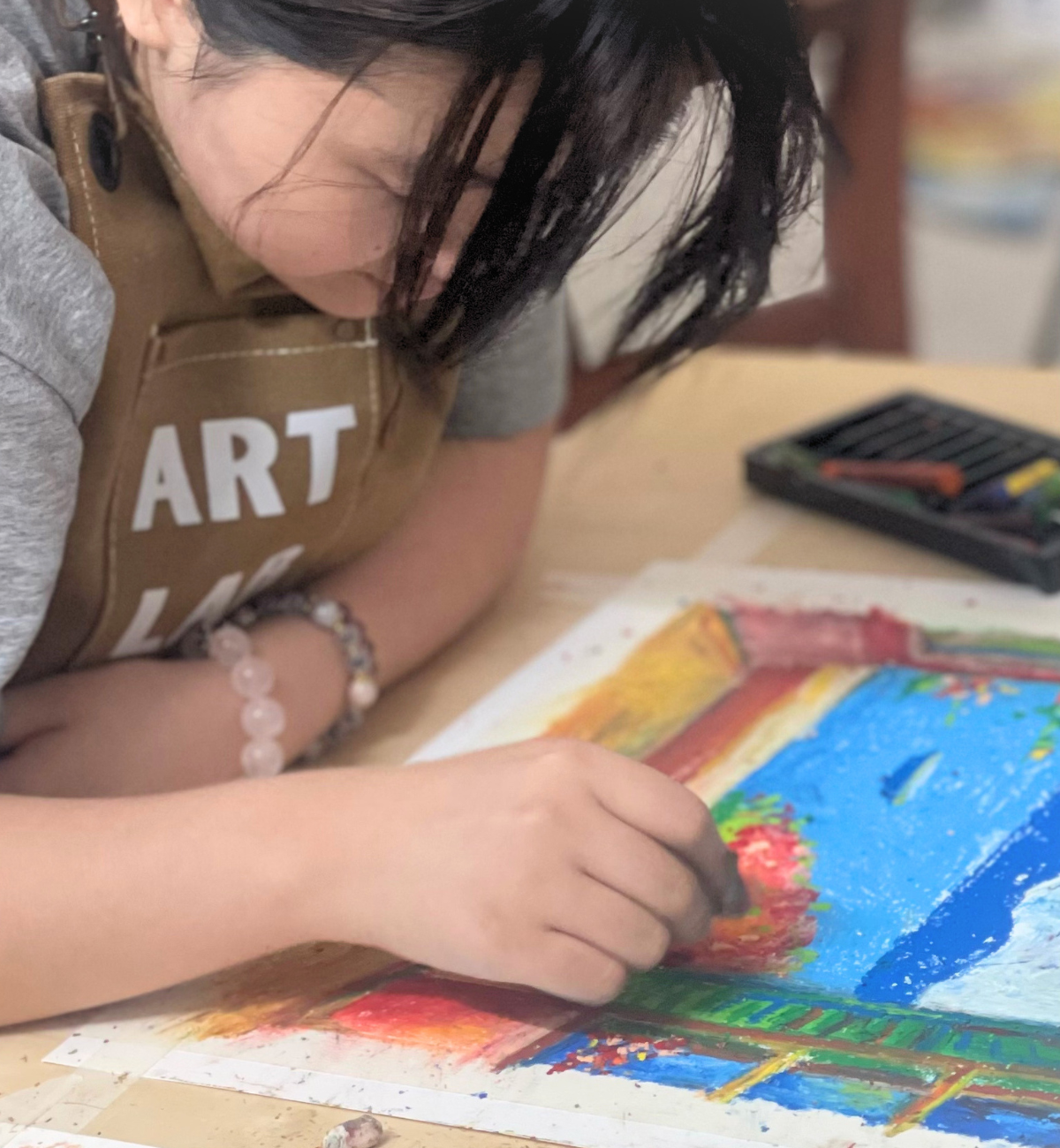 Rapid Creative Expression — Oil Pastel · In the studio